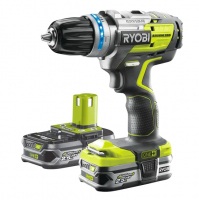 Ryobi R18PDBL-225S 18V Bezuhlíková akumulátorová príklepová vŕtačka (2x2.5Ah)