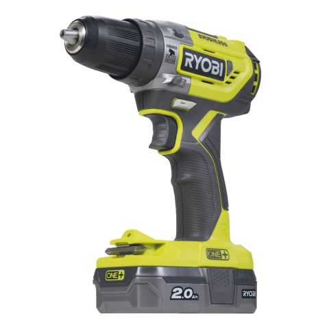 Ryobi R18PD5-220S 18V Bezuhlíkové akumulátorová príklepová vŕtačka (2x2.0Ah)