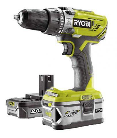 Ryobi R18PD3-242S 18V Akumulátorová príklepová vŕtačka (4.0Ah a 2.0Ah)