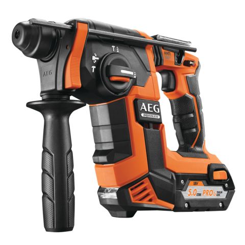 AEG BBH 18BL LI-502C 18V Bezuhlíkové SDS+ rotačné kladivo (2x5.0Ah)