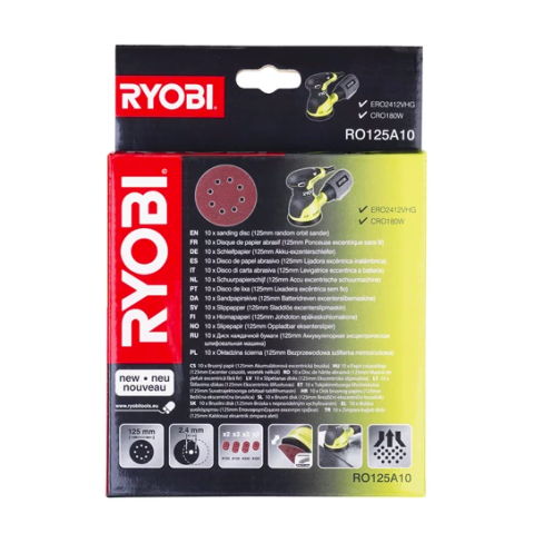 10ks sada 125mm brúsnych papierov pre excentrickú brúsku