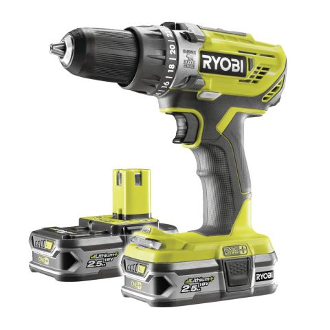 Ryobi R18PD3-225S 18V Akumulátorová príklepová vŕtačka (2x2.0Ah)